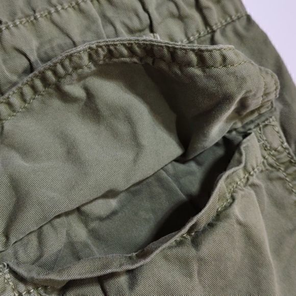 Mudd Olive Green Hooded Cotton Utility Vest with Cinch Tie Waist Juniors Sz L - Picture 5 of 9